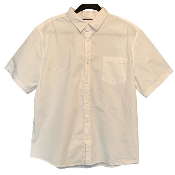 Men's Regular Fit Short Sleeve Button Up Shirt-  Size XL - Picture 2 of 4